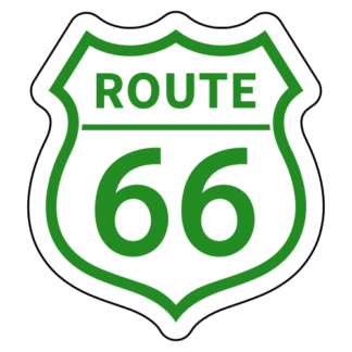 Route 66 Sticker (Green)